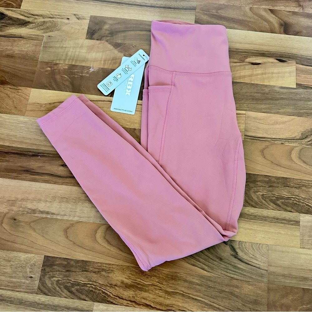 RBX Pink High Rise Leggins Women’s Size S/P NWT Athletic Pants Pockets